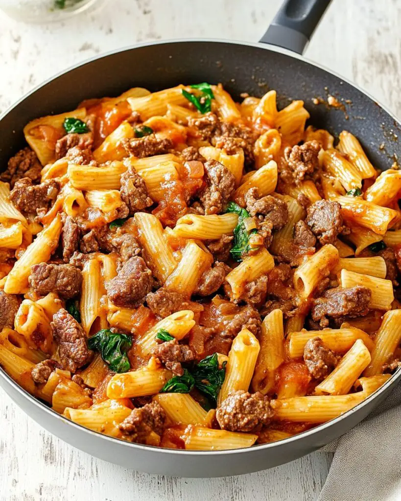 Creamy Beef Pasta Skillet