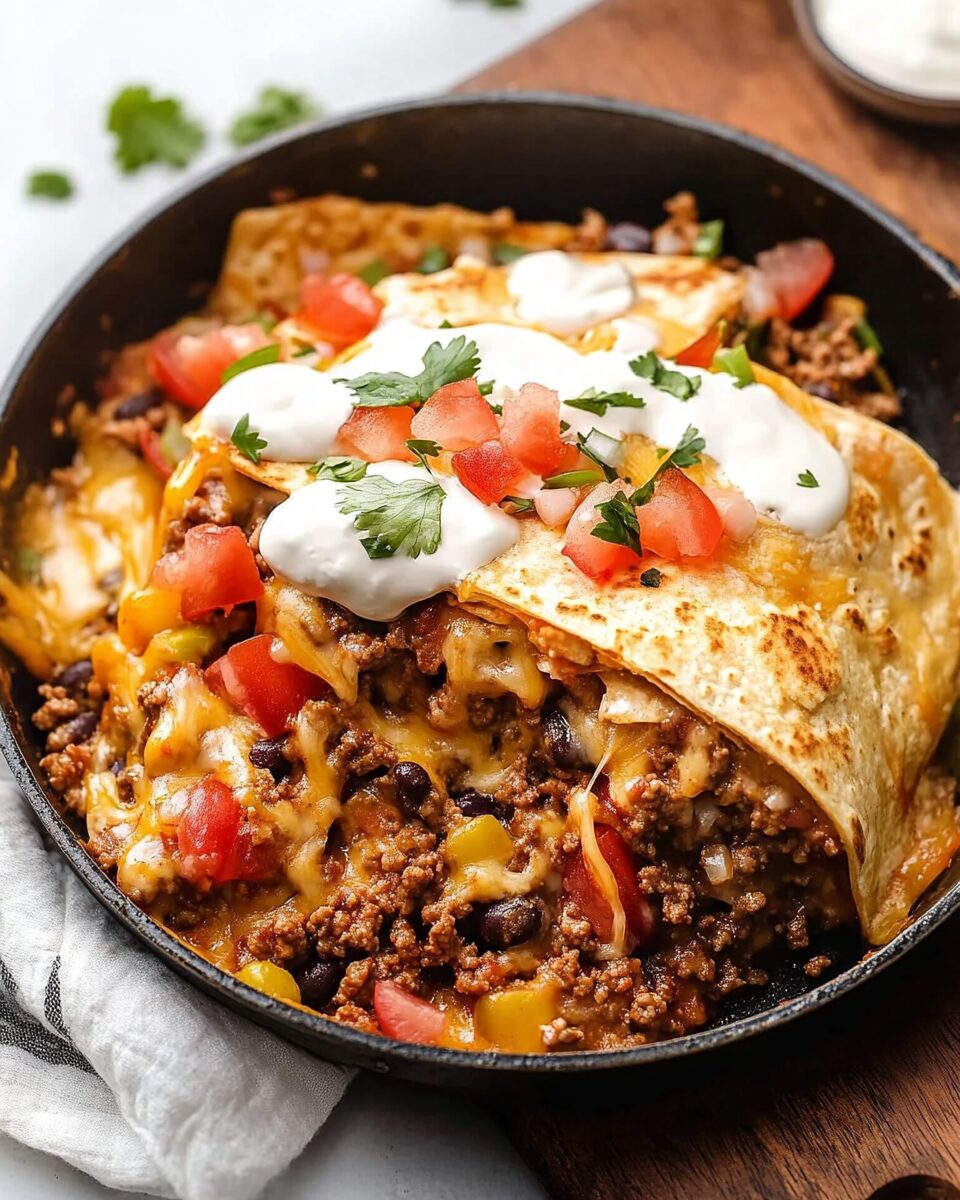 Ground Beef Burrito Skillet