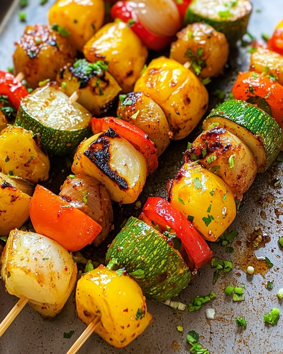 Grilled Fajita Vegetable Skewers