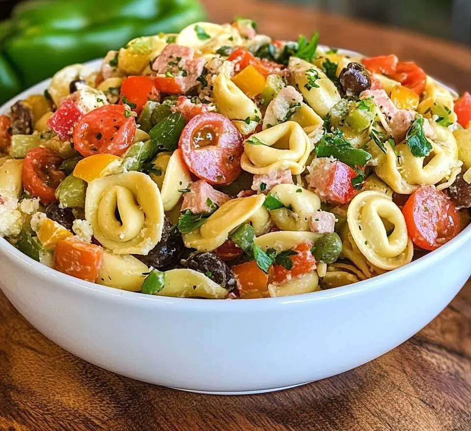 Muffaletta Tortellini Salad