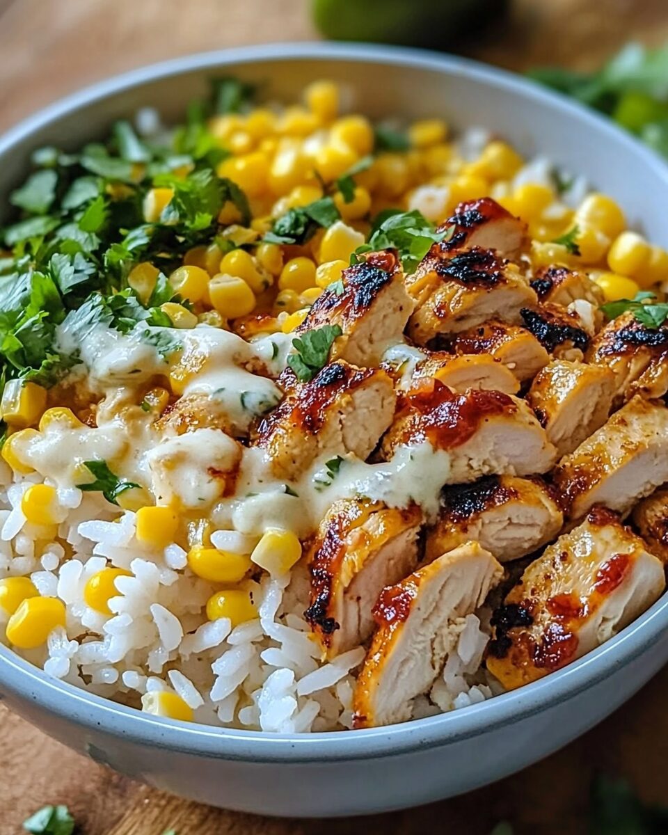 Street Corn Chicken Rice Bowl