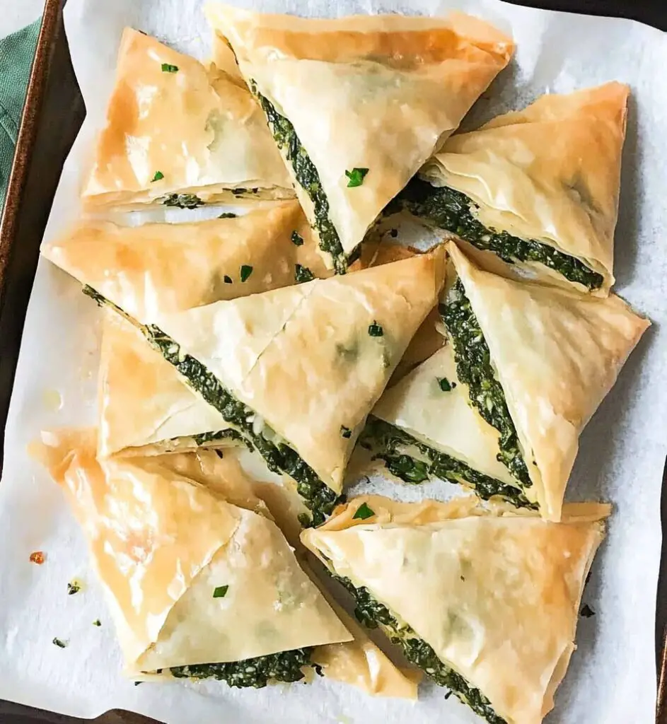 Vegan Spanakopita Triangles