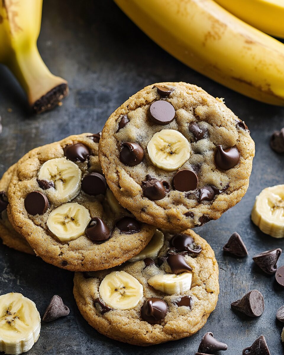 Banana Bread Chocolate Chip Cookies