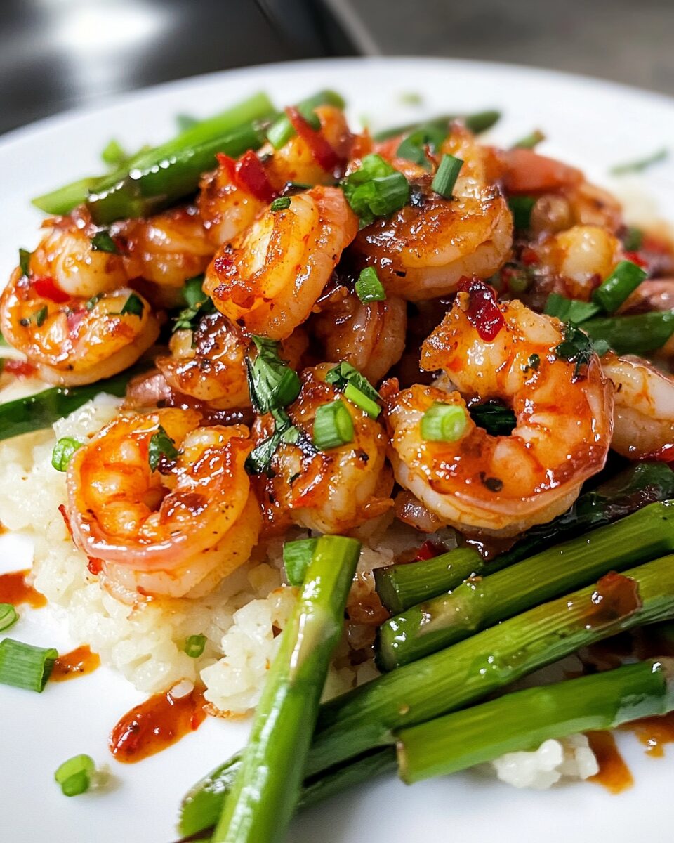 Sweet Chili Shrimp with Asparagus