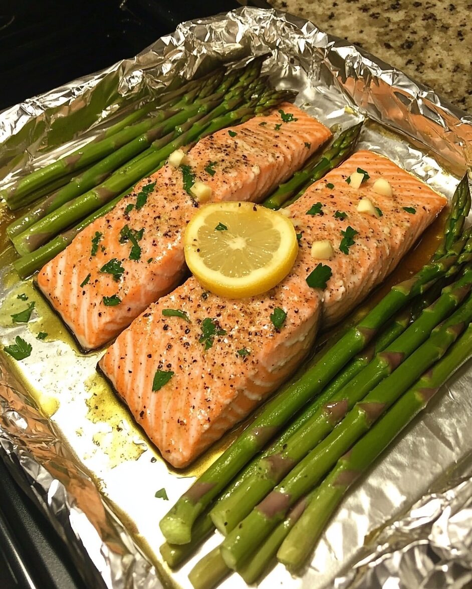 Salmon and Asparagus in Foil