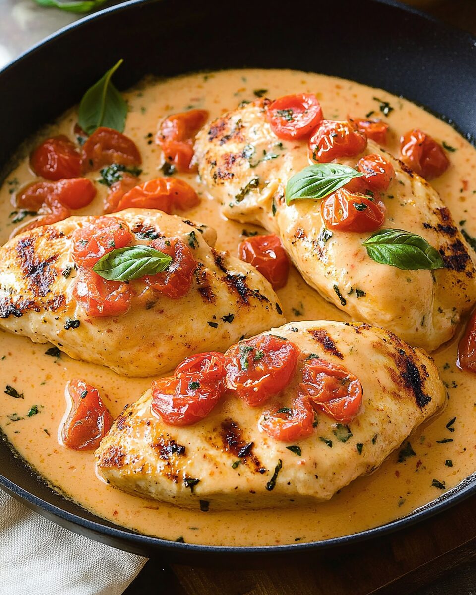 Creamy Tomato Basil Chicken Breasts