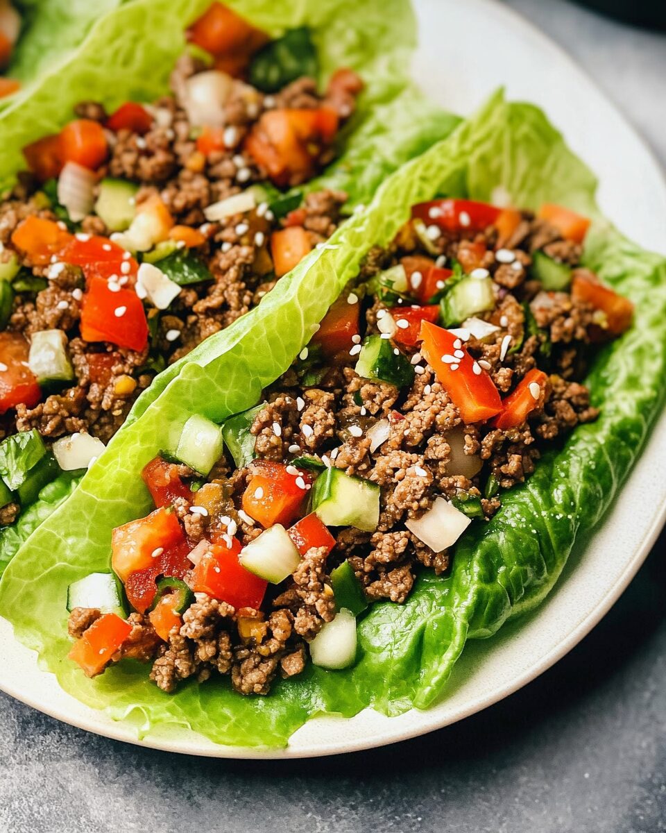 Ground Beef Lettuce Wraps