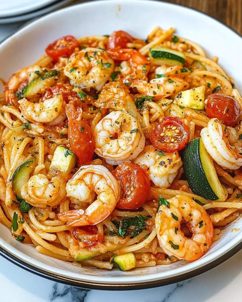 Shrimp Zucchini Tomato Pasta