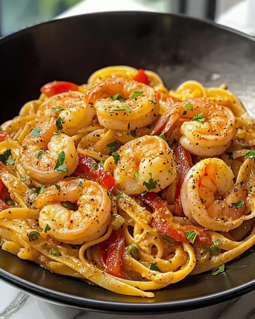 Creamy Jamaican Shrimp Pasta