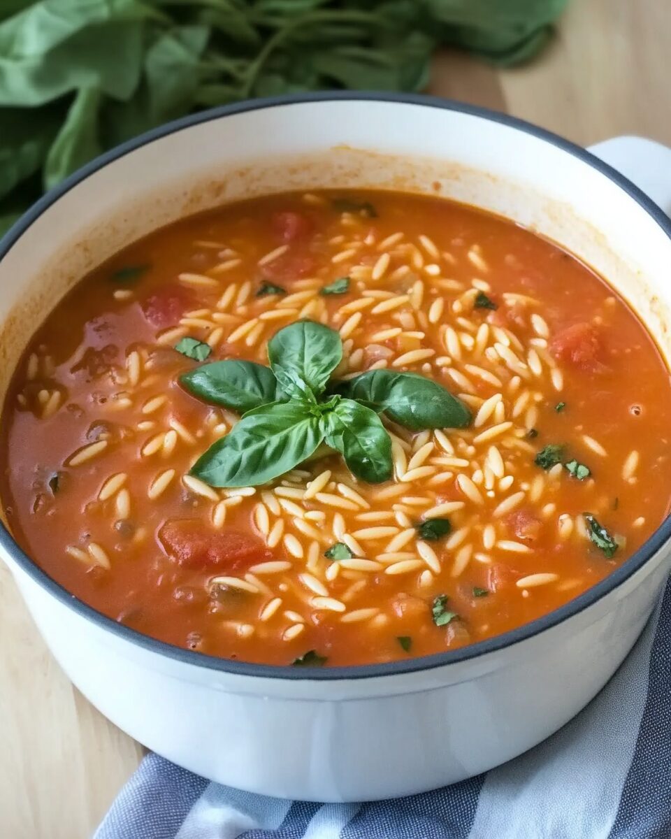 Hearty Tomato Orzo Soup