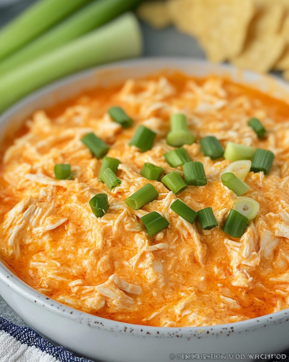 Buffalo Chicken Dip in a Crockpot