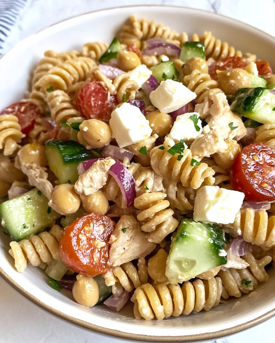 Easy High Protein Pasta Salad