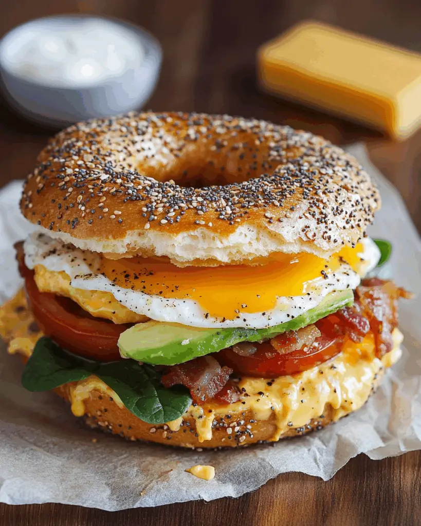 Everything Bagel Breakfast Sandwich
