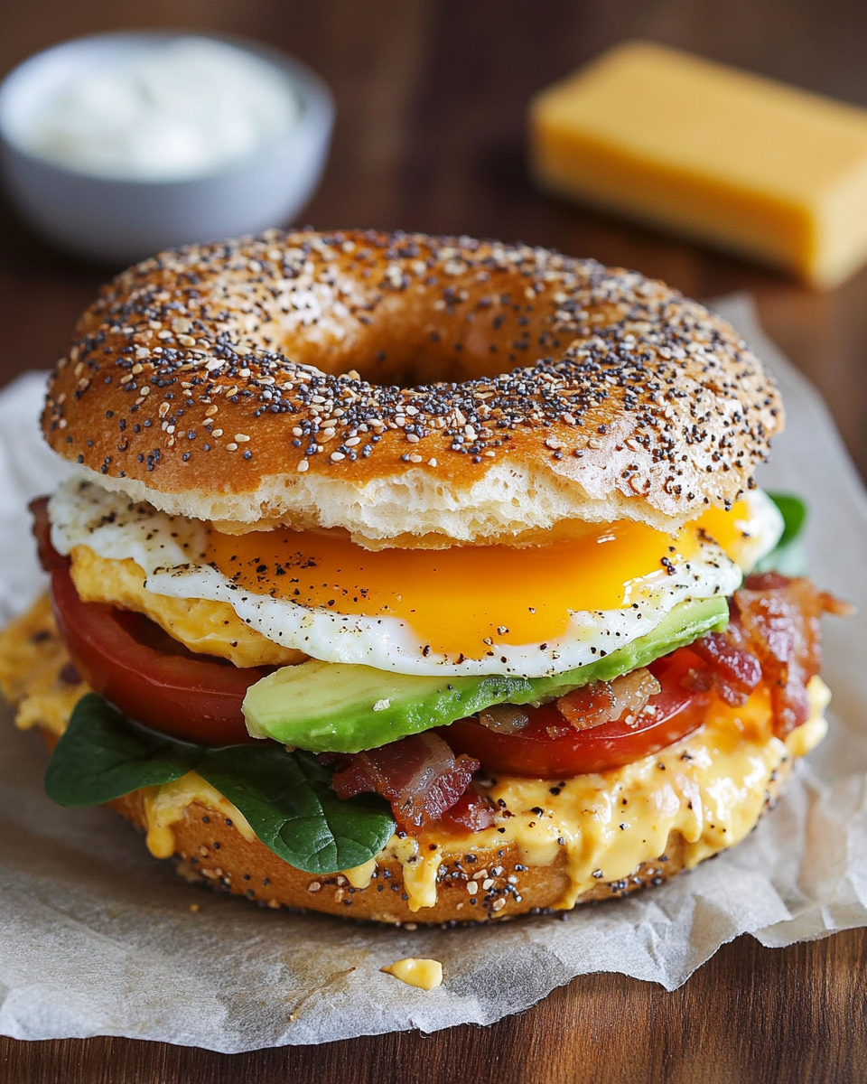 Everything Bagel Breakfast Sandwich