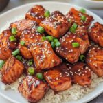 Honey Garlic Salmon Bites