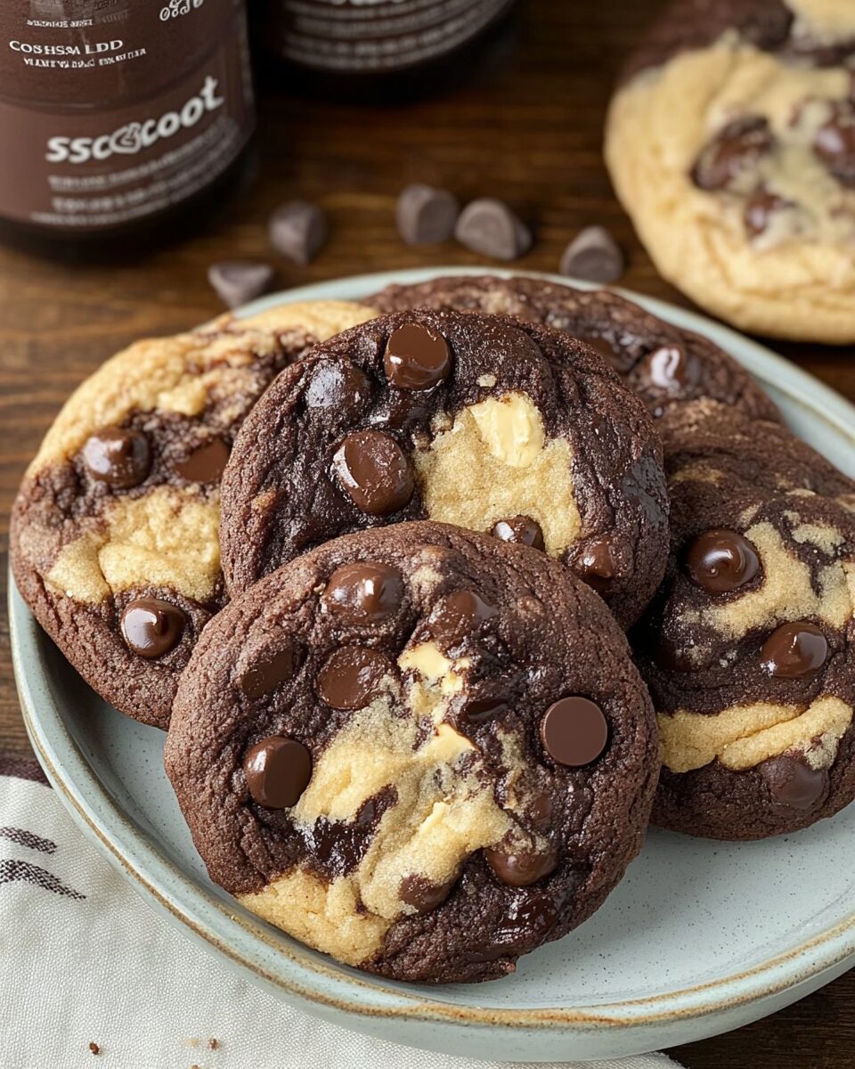 Marbled Brownie Chocolate Chip Cookies