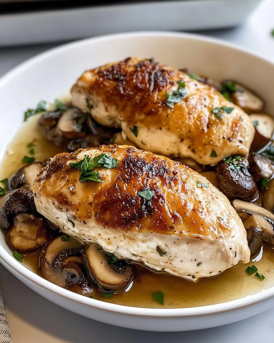 Mushroom Stuffed Chicken Breast