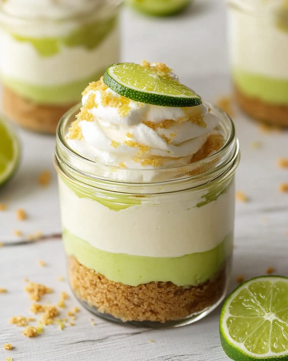 No-Bake Key Lime Cheesecake Jars