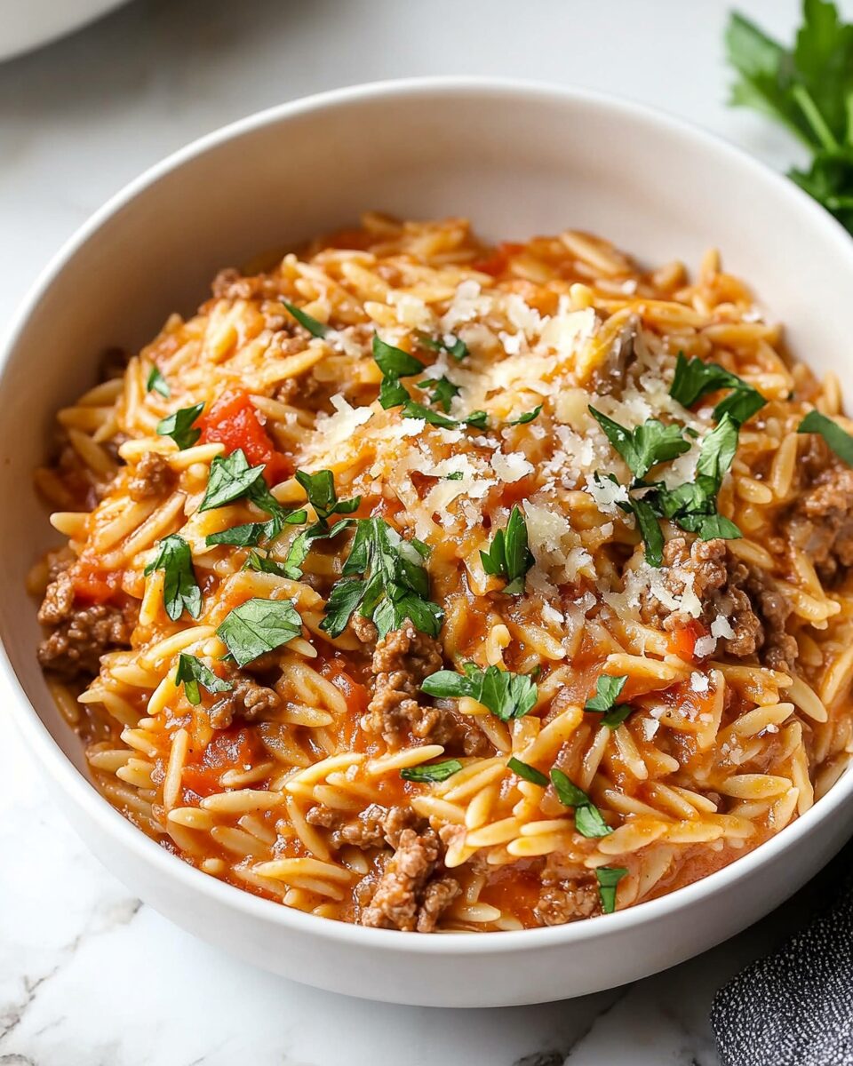 One-Pot Ground Beef Orzo