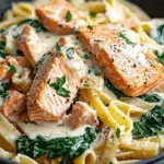 Salmon Spinach Pasta