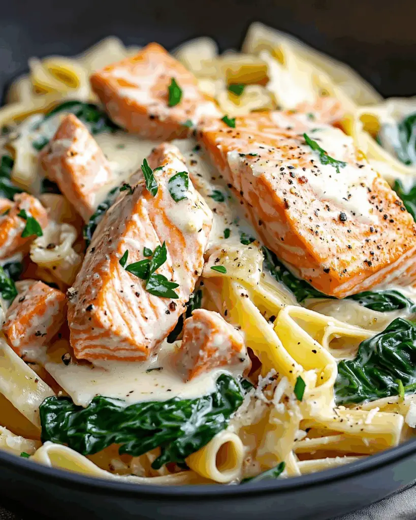 Salmon Spinach Pasta