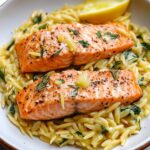 Salmon with Lemon Orzo