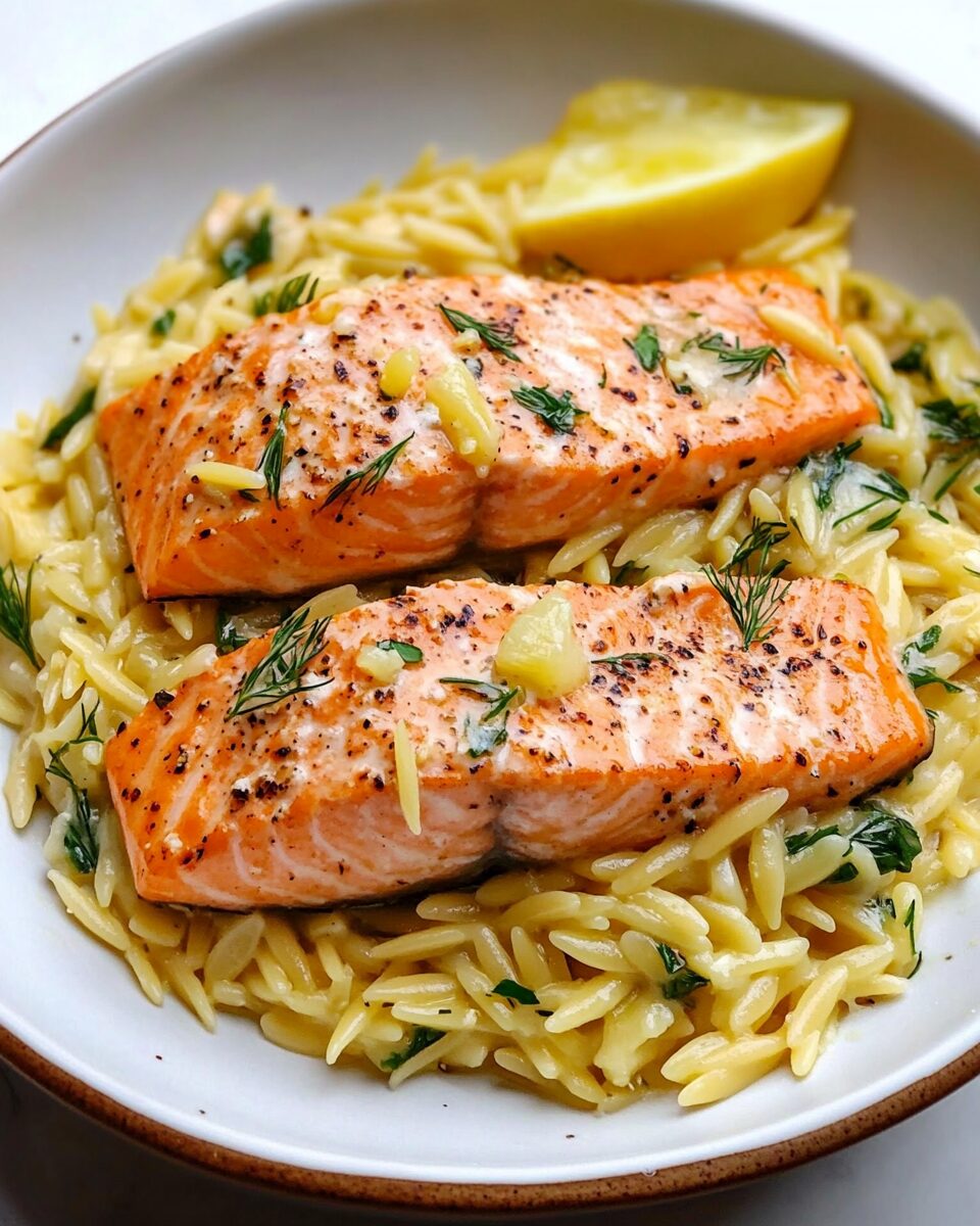 Salmon with Lemon Orzo