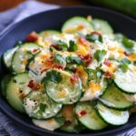 Spicy Jalapeño Popper Cucumber Salad