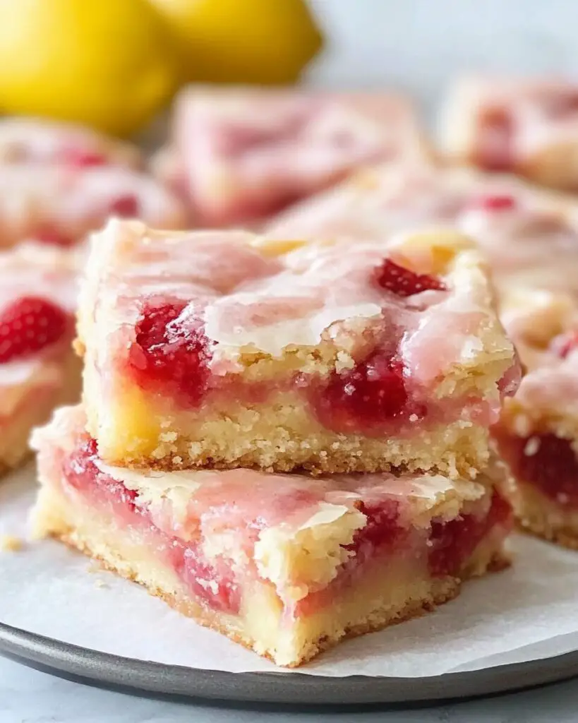 Strawberry Lemon Blondies