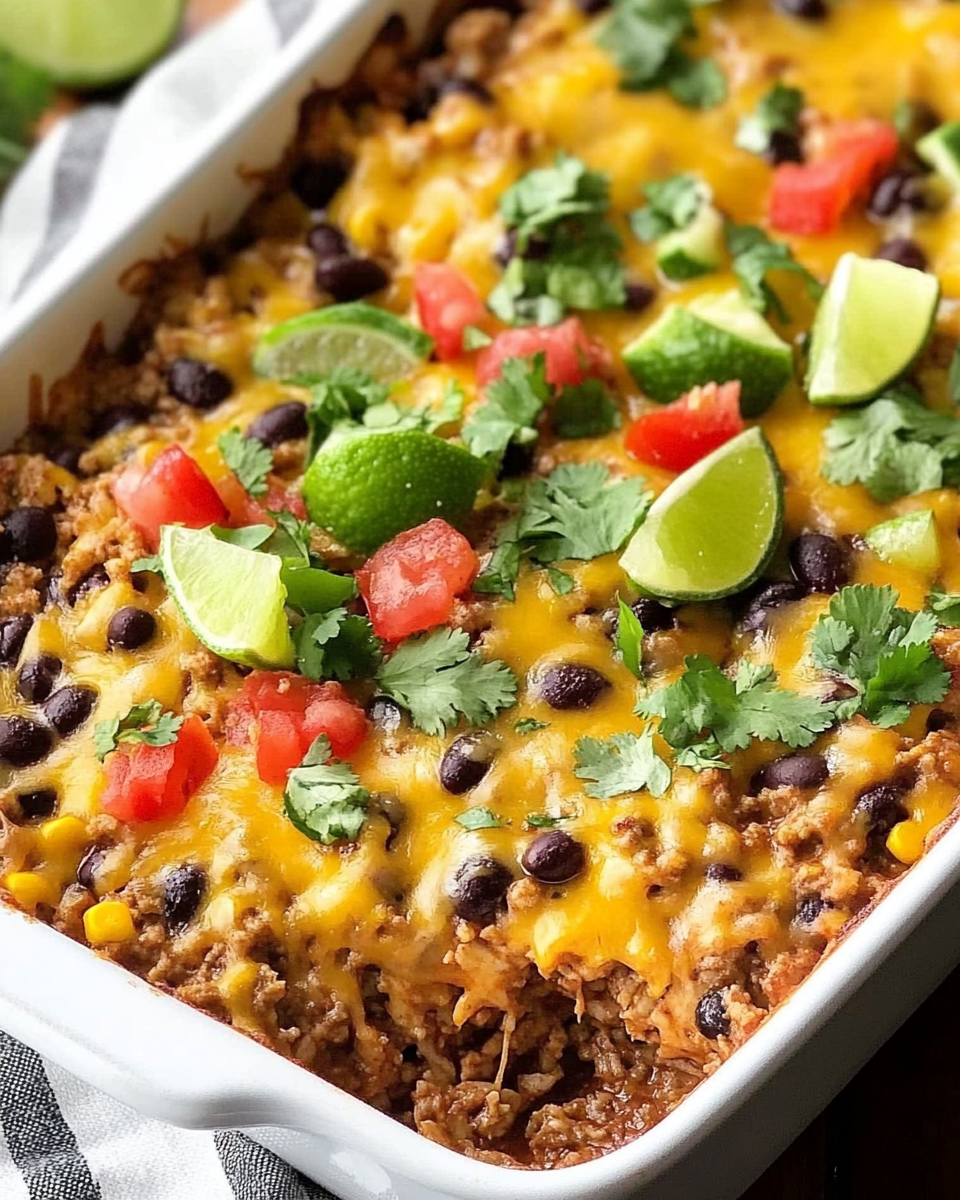 Beef and Bean Burrito Casserole