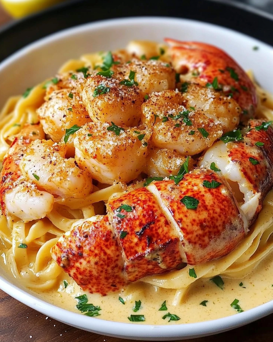 Cajun Lobster and Crab Pasta