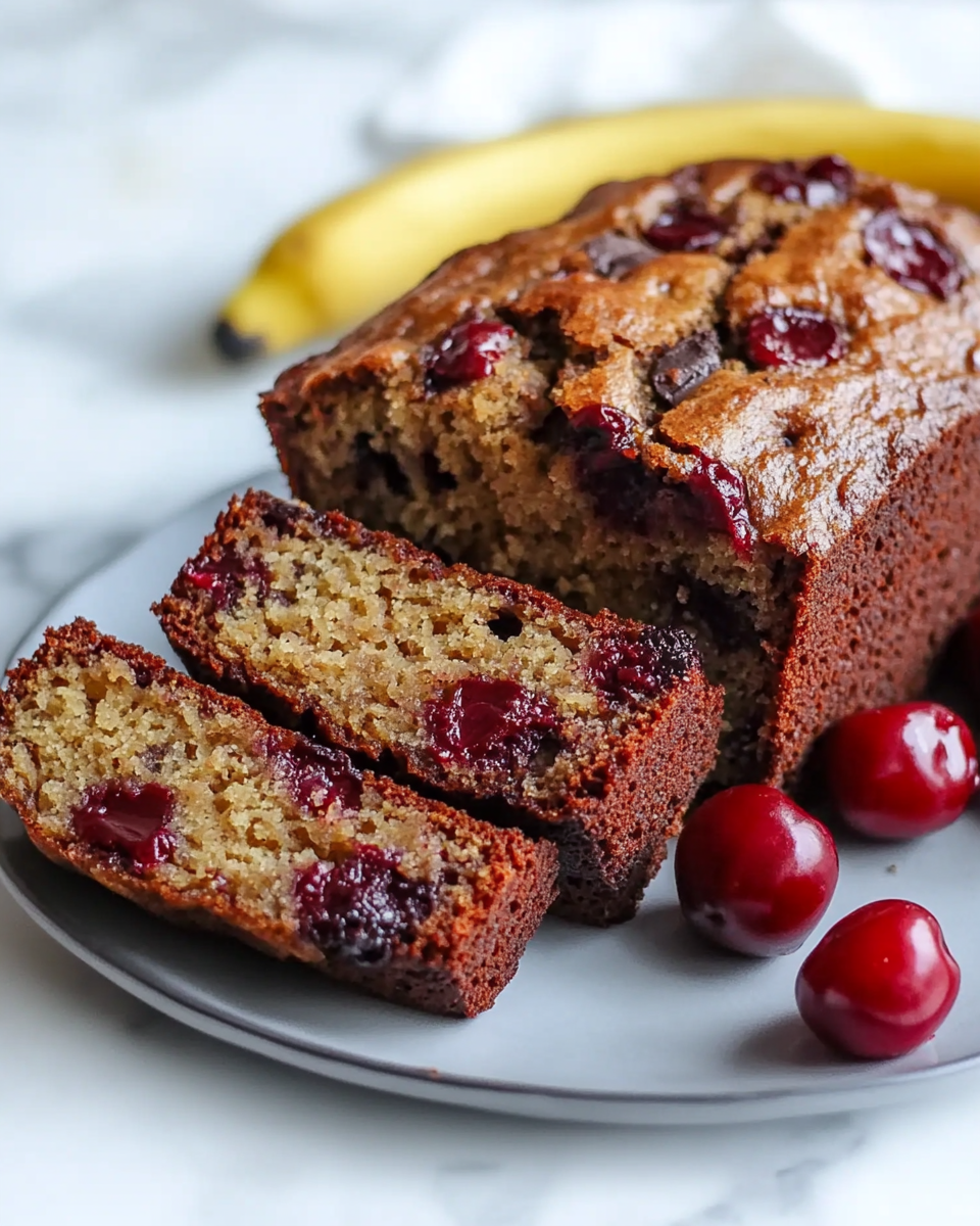 Chocolate Cherry Banana Bread