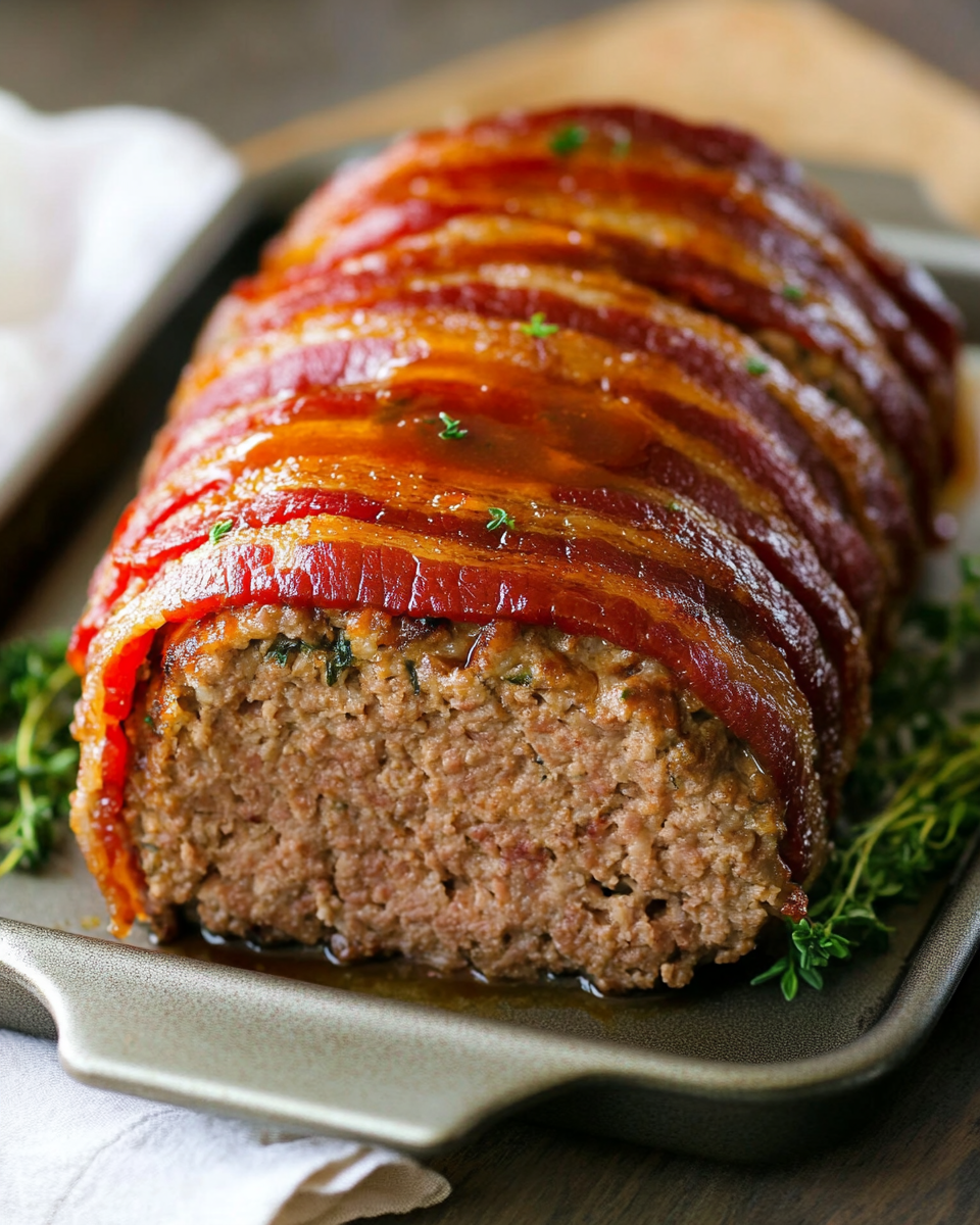 Easy Bacon-Wrapped Meatloaf