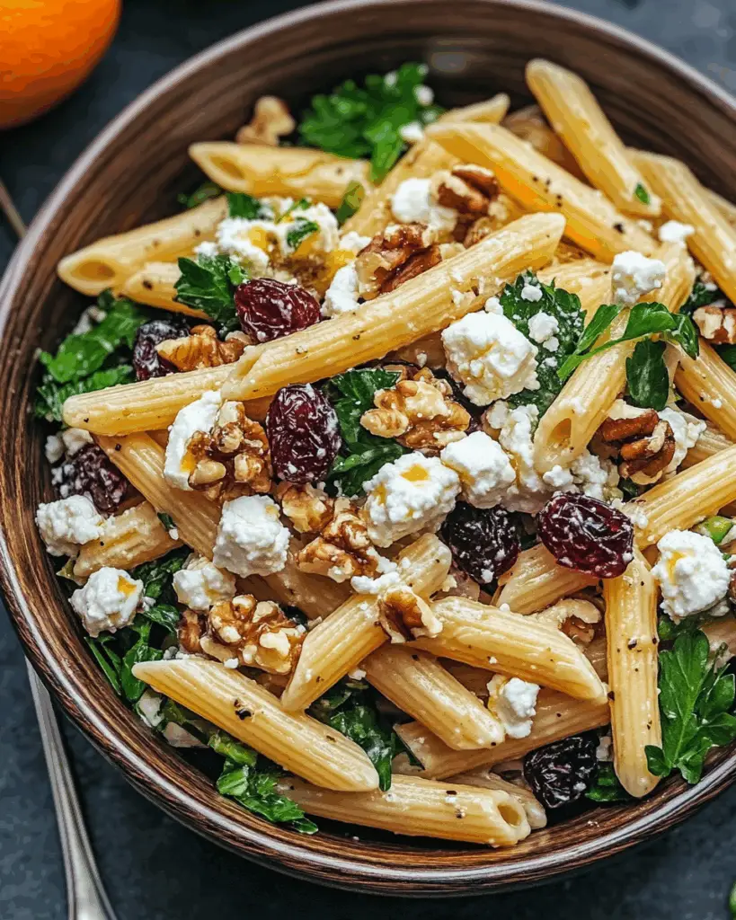 Feta Cranberry Penne Salad