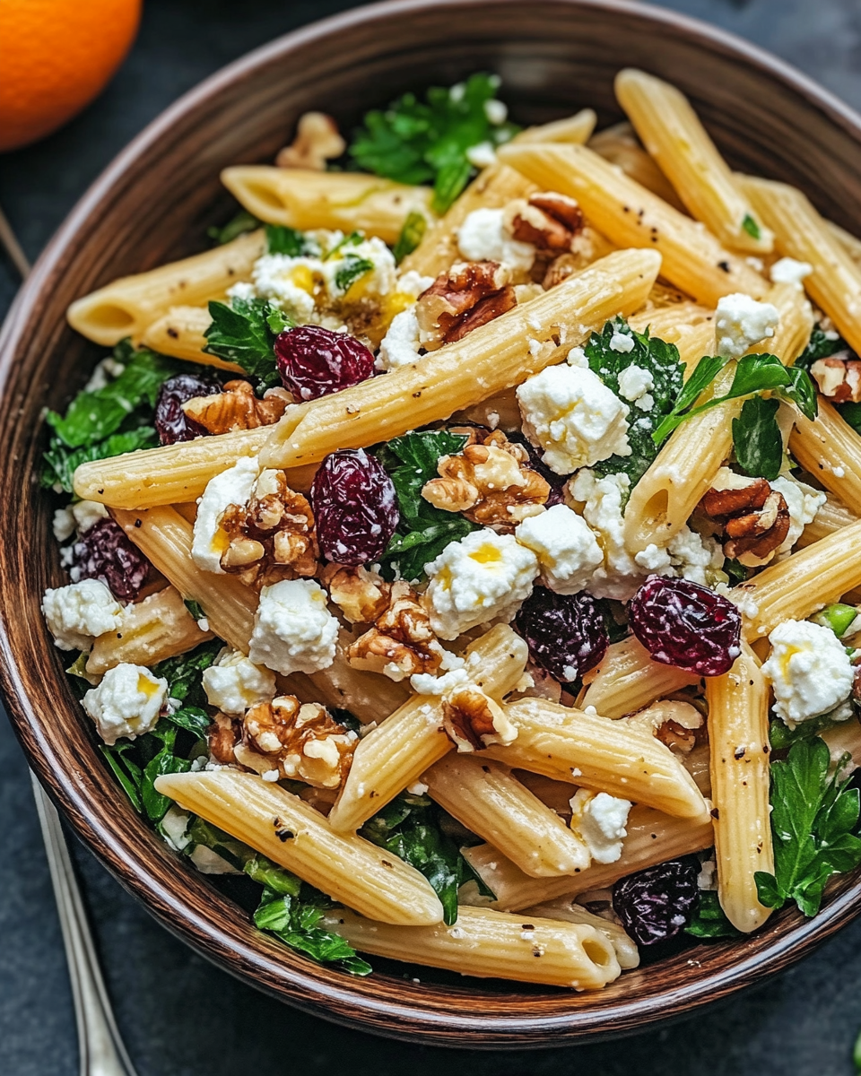Feta Cranberry Penne Salad