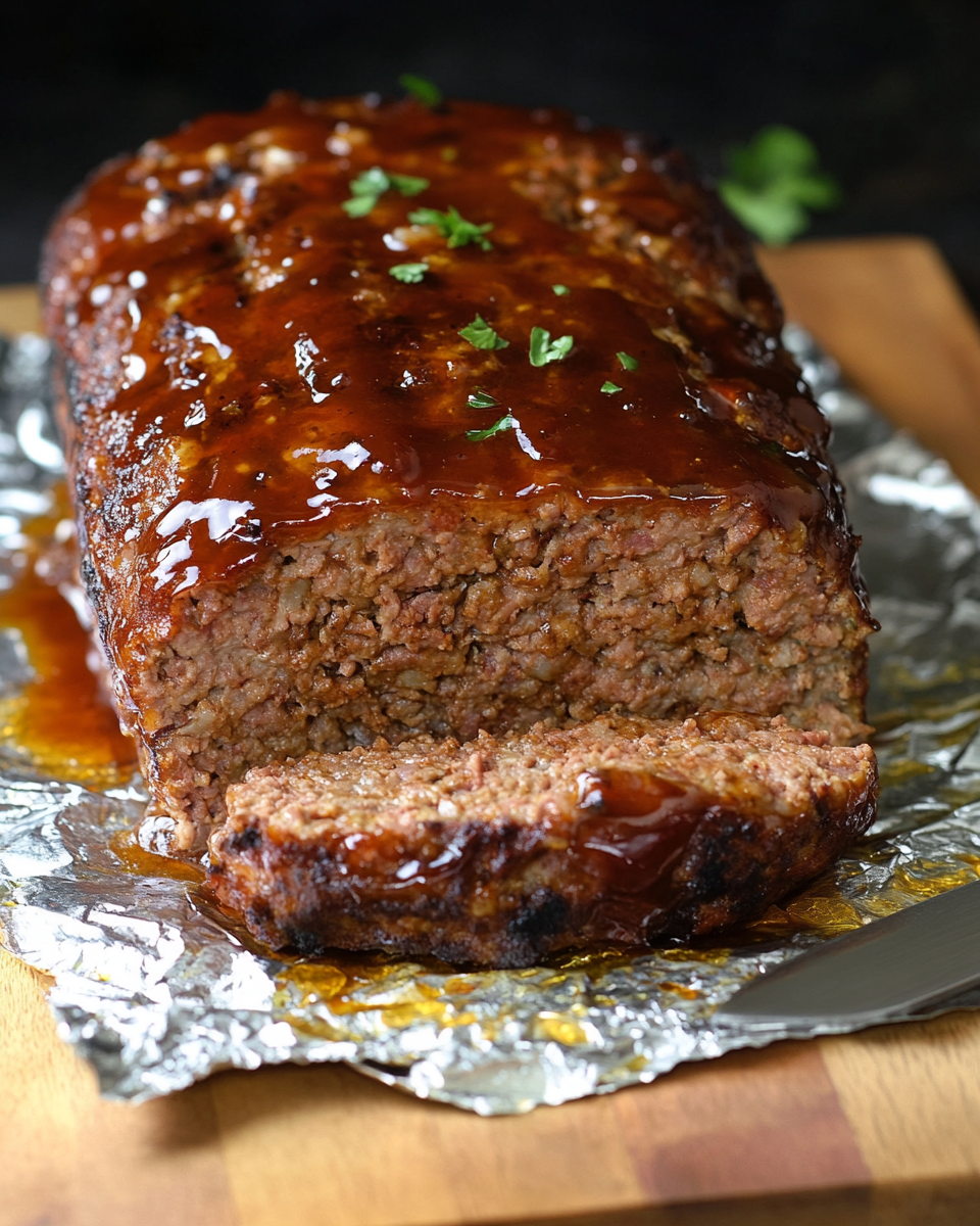 Grilled Meatloaf with Tangy Glaze