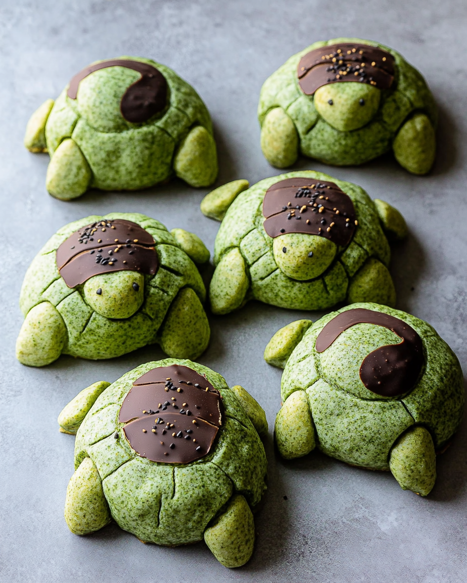 Matcha Milk Bread Turtles