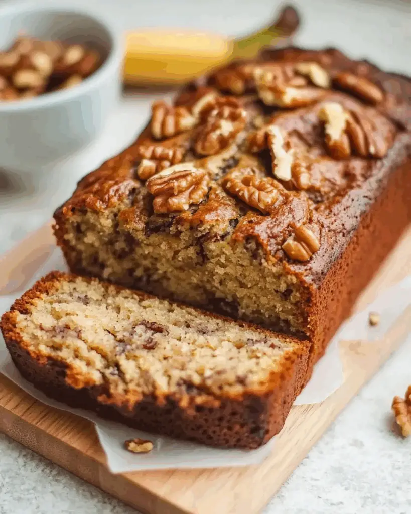 Bourbon Banana Walnut Bread