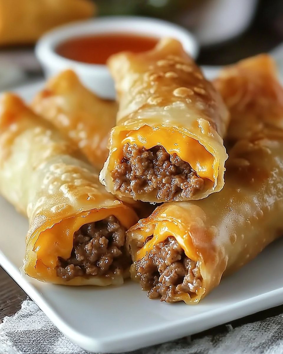 Cheeseburger Eggrolls
