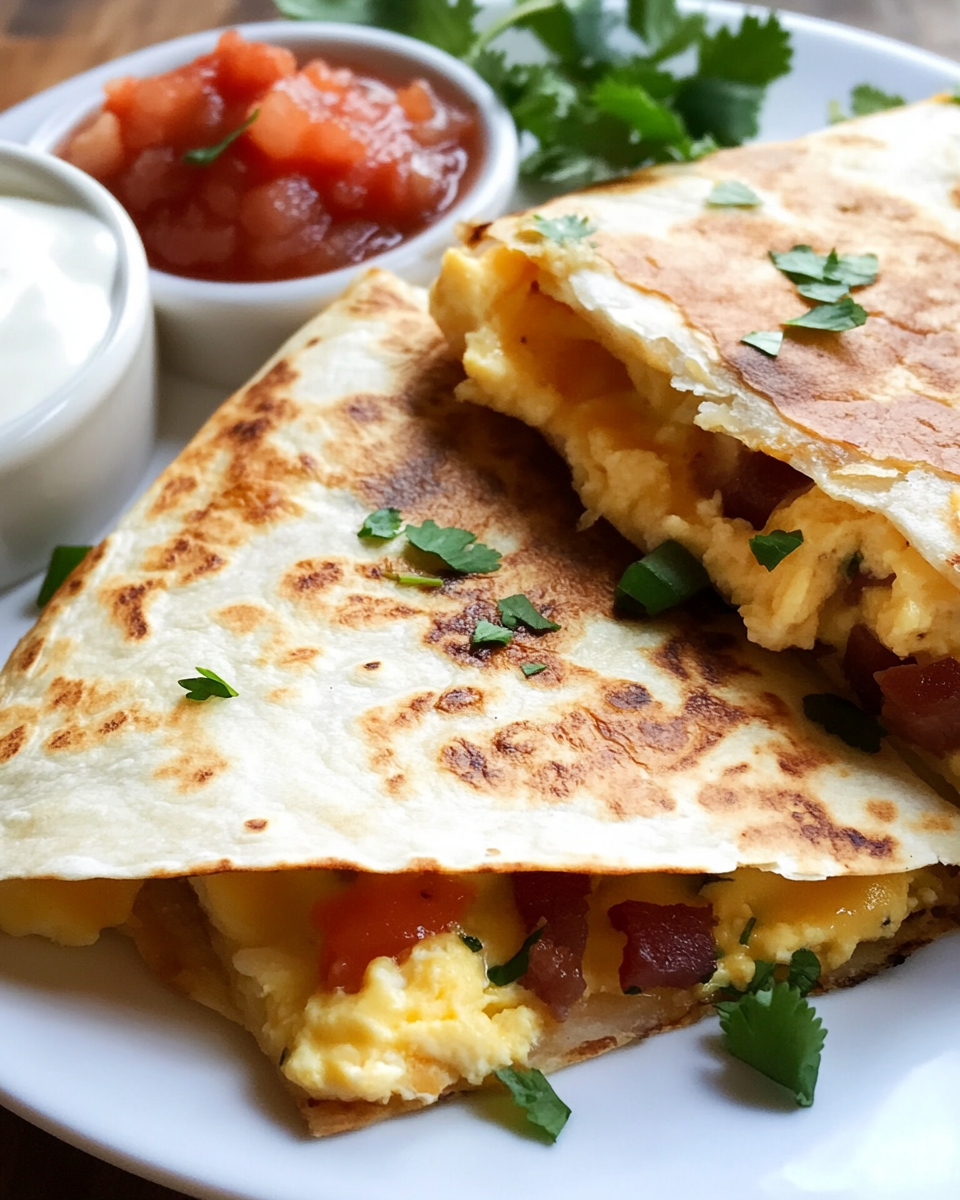 Cheesy Breakfast Quesadillas