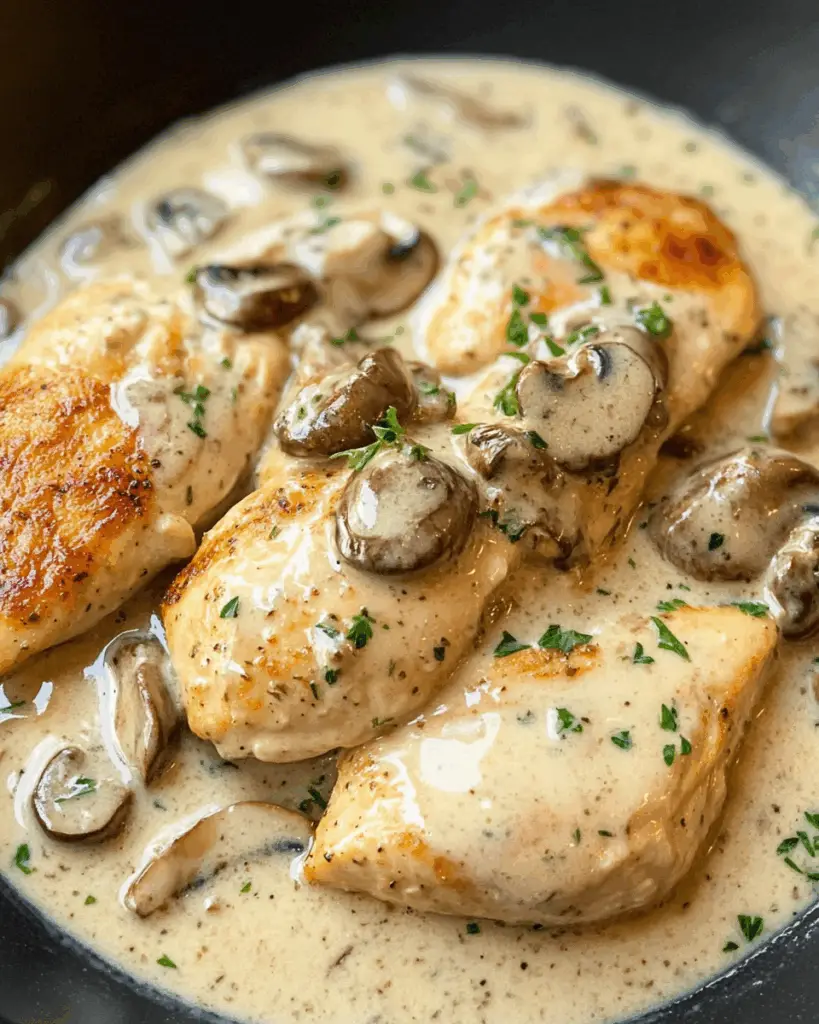 Creamy Garlic Mushroom Chicken