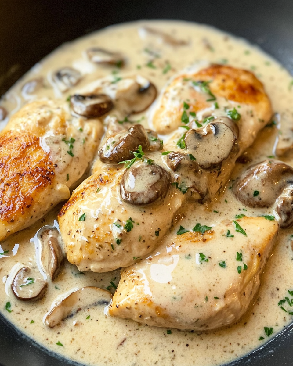 Creamy Garlic Mushroom Chicken