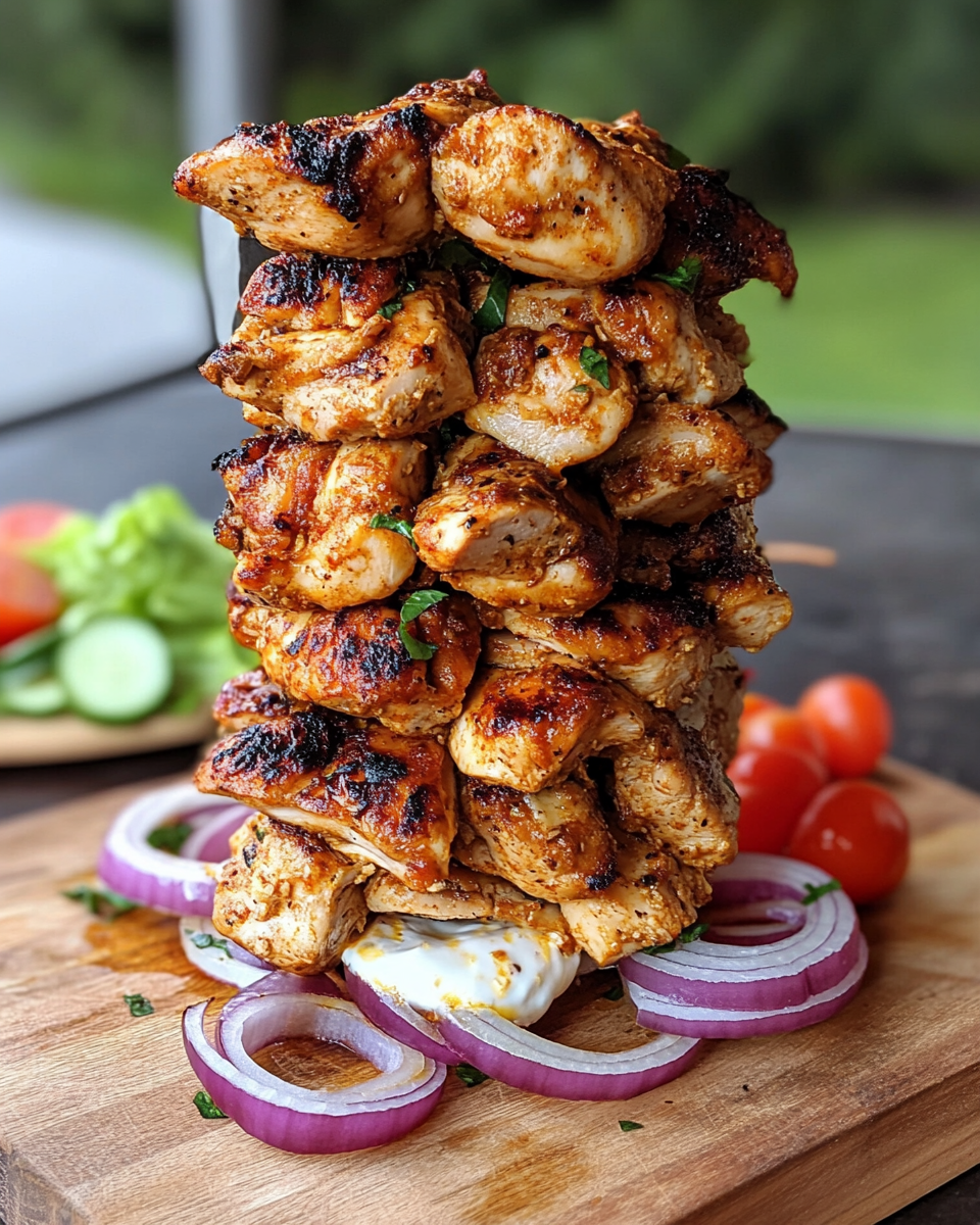 Easy Chicken Shawarma Tower