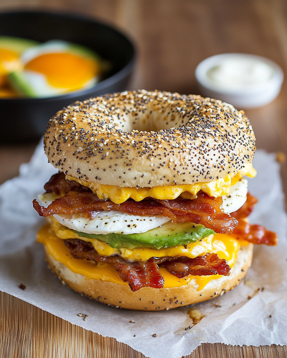 Everything Bagel Breakfast Sandwich