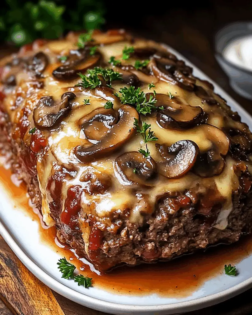 Mushroom Swiss Cheese Meatloaf
