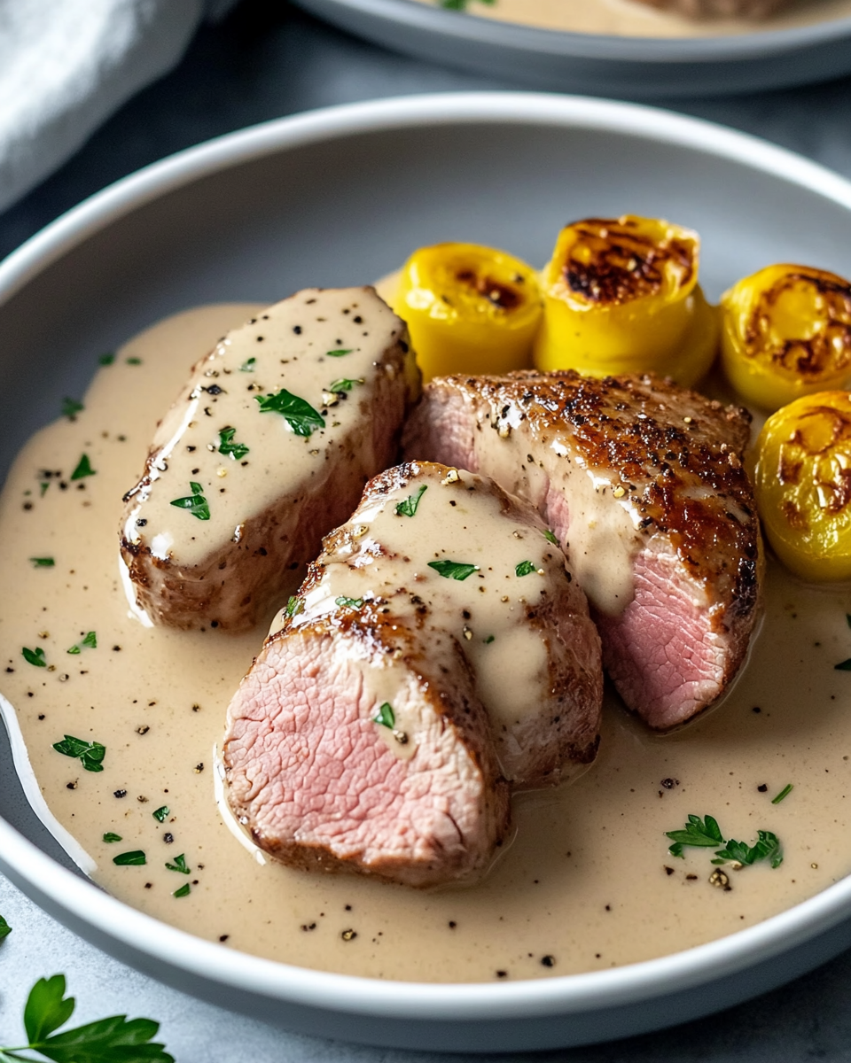 Pork Tenderloin with Dijon Cream Sauce