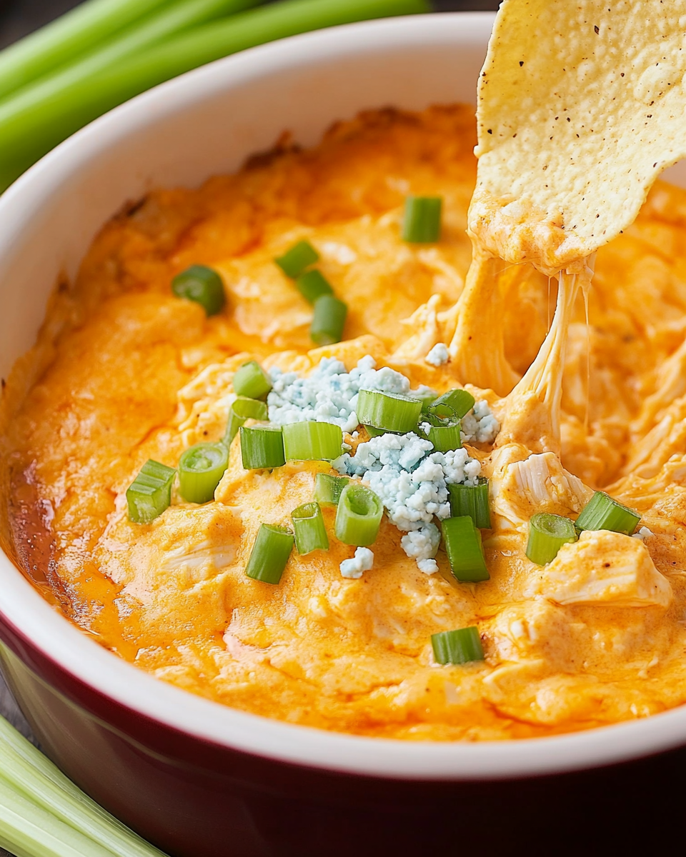 Quick Crockpot Buffalo Chicken Dip