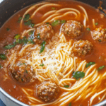 Spaghetti Meatball Soup