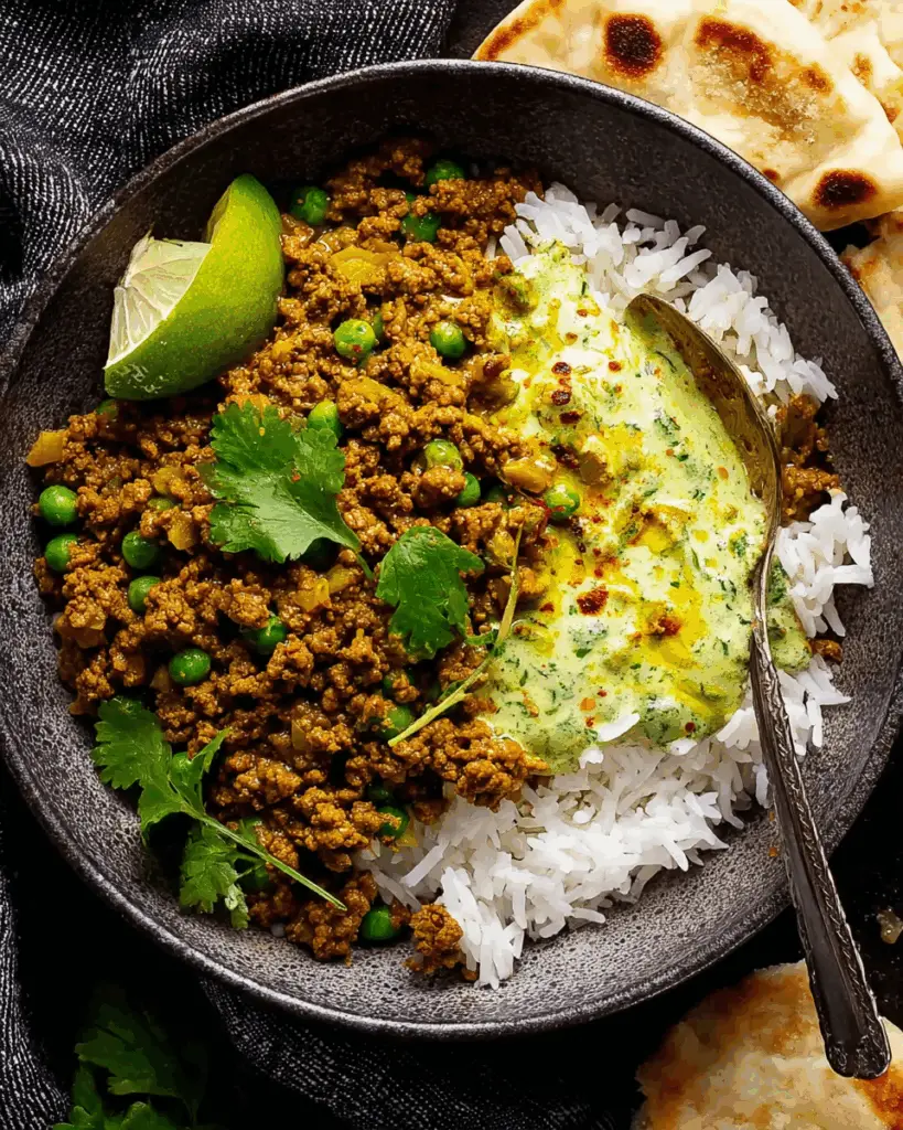 Curried Ground Beef with Peas