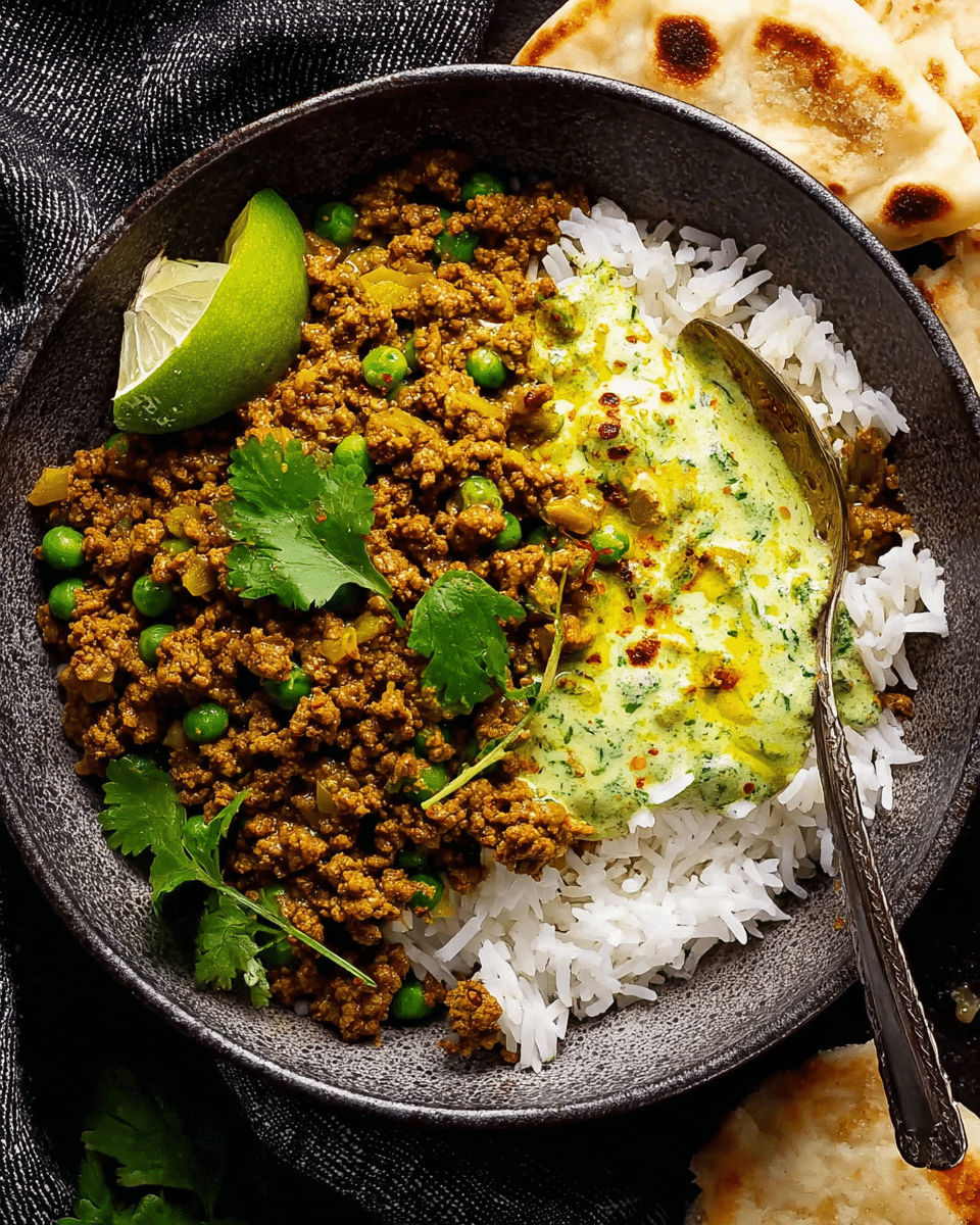 Curried Ground Beef with Peas